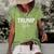 Women For Trump Girl Maga 2024 Gop Pro Republican Gifts Women's Short Sleeve Loose T-shirt Green