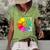 Womens Free Mom Hugs Gay Pride Lgbt Daisy Rainbow Flower Hippie Women's Short Sleeve Loose T-shirt Green