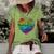 Womens Rainbow Cloudy Heart Lgbt Gay & Lesbian Pride Gift Women's Short Sleeve Loose T-shirt Green