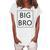 Big Bro Brother Announcement Dada Mama Family Matching Women's Loosen T-Shirt White