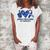 Peace Love Cure Blue & White Ribbon Als Awareness Month V2 Women's Loosen T-shirt White
