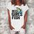 Reel Girl Fish Women's Loosen Crew Neck Short Sleeve T-Shirt White