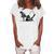 Sexy Catsuit Latex Black Cat Costume Cosplay Pin Up Girl Women's Loosen T-Shirt White