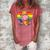 Cute Orange Tabby Cat Skateboarder Rainbow Heart Skater Women's Loosen T-Shirt Watermelon