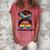 Proud Mom Lgbt Gay Pride Messy Bun Rainbow Lgbtq Women's Loosen T-Shirt Watermelon