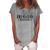 Hello Kindergarten V2 Women's Loosen Crew Neck Short Sleeve T-Shirt Green