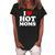 I Love Hot Moms I Heart Moms I Love Hot Moms Women's Loosen Crew Neck Short Sleeve T-Shirt Black