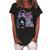 Just A Girl Who Loves Boxing Ink Splatter Women's Loosen Crew Neck Short Sleeve T-Shirt Black