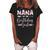 Nana Of The Birthday Girl Mom Flower Mothers Day Gift Women's Loosen Crew Neck Short Sleeve T-Shirt Black