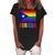 Puerto Rico Boricua Gay Pride Lgbt Rainbow Wepa Women's Loosen Crew Neck Short Sleeve T-Shirt Black