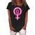 Womens Rights Are Human Rights Pro Choice Women's Loosen Crew Neck Short Sleeve T-Shirt Black