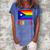 Puerto Rico Boricua Gay Pride Lgbt Rainbow Wepa Women's Loosen Crew Neck Short Sleeve T-Shirt Blue