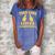 This Girl Loves Gardening Two Thumbs 554 Shirt Women's Loosen Crew Neck Short Sleeve T-Shirt Blue