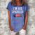 Womens Im His Sparkler His And Her 4Th Of July Matching Couples Women's Loosen Crew Neck Short Sleeve T-Shirt Blue