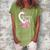 2Nd Birthday Wildlife Swan Animal 2 Years Old Birthday Girl Women's Loosen Crew Neck Short Sleeve T-Shirt Green