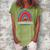 Buffalo Strong Choisissez Lamour Priez Pour Buffalo Rainbow Women's Loosen Crew Neck Short Sleeve T-Shirt Green