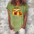 Hairy Slother Cute Sloth Gift Funny Spirit Animal Women's Loosen Crew Neck Short Sleeve T-Shirt Green