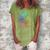 Just A Girl Who Loves Tigers Retro Vintage Rainbow Graphic Women's Loosen Crew Neck Short Sleeve T-Shirt Green
