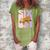 Kids 6 Years Old Cute Sloth Birthday Girl 6Th B-Day Women's Loosen Crew Neck Short Sleeve T-Shirt Green