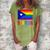 Puerto Rico Boricua Gay Pride Lgbt Rainbow Wepa Women's Loosen Crew Neck Short Sleeve T-Shirt Green