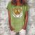 Tiger Face Animal Lover Funny Tigers Zoo Kids Boys Girl Women's Loosen Crew Neck Short Sleeve T-Shirt Green