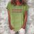 Womens 1973 Pro Roe Vintage Women's Loosen Crew Neck Short Sleeve T-Shirt Green