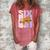 Kids 6 Years Old Cute Sloth Birthday Girl 6Th B-Day Women's Loosen Crew Neck Short Sleeve T-Shirt Watermelon
