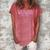 Womens Wildwood New Jersey Nj Vintage Text Pink Print Women's Loosen Crew Neck Short Sleeve T-Shirt Watermelon