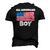 All American Boy Usa Flag Distressed 4Th Of July Men's 3D T-Shirt Back Print Black