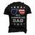 All American Dad Fathers Day 4Th Of July American Pride Men's 3D T-shirt Back Print Black