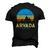 Arvada Colorado Mountains Vintage Retro Men's 3D T-Shirt Back Print Black