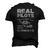 Aviation Real Pilots Dont Need Runways Helicopter Pilot Men's 3D T-Shirt Back Print Black