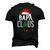 Bapa Claus Christmas Matching Pajama Xmas Men's 3D T-Shirt Back Print Black