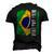 Best Brazilian Dad Ever Brazil Daddy Fathers Day Men's 3D Print Graphic Crewneck Short Sleeve T-shirt Black