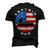 Captain Dad Pontoon Boat Retro Us Flag 4Th Of July Boating Zip Men's 3D T-shirt Back Print Black