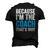 Because Im The Coach Thats Why Men's 3D T-Shirt Back Print Black