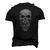 Cool Skull Costume Bald Head With Beard Skull Men's 3D T-Shirt Back Print Black