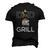 Dad King Of The Grill Bbq Fathers Day Barbecue Men's 3D T-Shirt Back Print Black