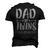 Dad Of Twins Proud Father Of Twins Classic Overachiver Men's 3D T-shirt Back Print Black