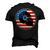 Dj Player Dad Disc Jockey Us Flag 4Th Of July Mens Men's 3D T-shirt Back Print Black