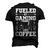 Fueled By Gaming And Coffee Video Gamer Gaming Men's 3D T-shirt Back Print Black