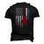 Guitar Music Musician 4Th Of July American Flag Usa America Men's 3D T-Shirt Back Print Black