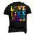 Love Like Jesus Tie Dye Faith Christian Jesus Men Women Kid Men's 3D T-shirt Back Print Black
