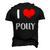 I Love Polly Guy Heart Anniversary 6 Happy Valentines Day Men's 3D T-Shirt Back Print Black