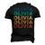 Olivia Name Shirt Olivia Family Name Men's 3D Print Graphic Crewneck Short Sleeve T-shirt Black