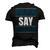 Papa Say Lelax Papa T-Shirt Fathers Day Gift Men's 3D Print Graphic Crewneck Short Sleeve T-shirt Black