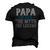 Papa The Man The Myth The Legend Fathers Day Gift Men's 3D Print Graphic Crewneck Short Sleeve T-shirt Black