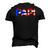 Mens Puerto Rico Flag Fathers Day Patriotic Puerto Rican Pride Raglan Baseball Tee Men's 3D T-Shirt Back Print Black