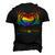 Rainbow Heart Skeleton Love Is Love Lgbt Gay Lesbian Pride Men's 3D T-Shirt Back Print Black
