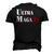Ultra Maga Retro Style Red And White Text Men's 3D Print Graphic Crewneck Short Sleeve T-shirt Black